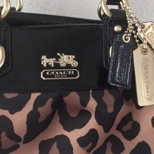 Like new Coach Ocelot Leopard print patent leather
